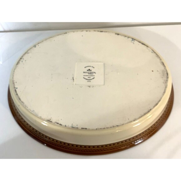 Paula Deen 4 Qt Stoneware C023 Casserole Baking Dish Braid Oval 15"L x 2.5" Deep - Picture 4 of 7